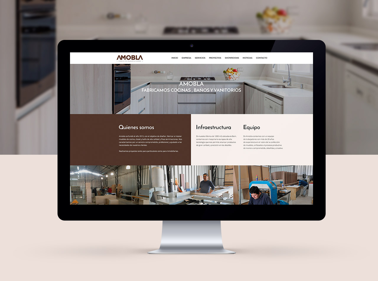 Pantalla de la nueva web de Amobla